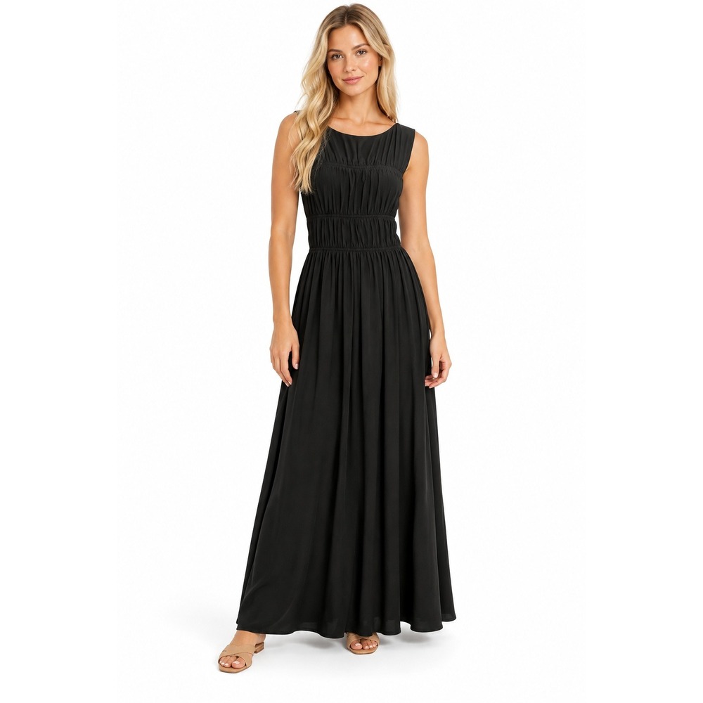 Tuckernuck Women's Smocked Sleeveless Ruched Bodice Maxi Dress Size Medium NWT